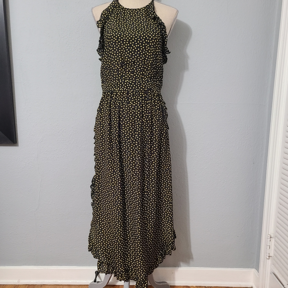 See by Chloe Halter Polka Dot Ruffle Dress Size 40‎